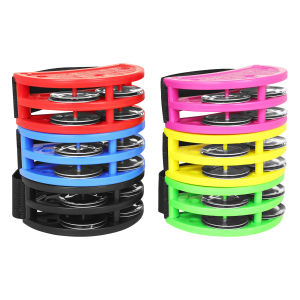 IRIN | 6 Pack Foot Jingle Bells Set for Kids Pro Percussion Ankle Bells with Dual Row Metal Jingles Ideal Choice for Music Class&Dance