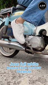 Sepatu Putih Pria Sneakers Casual Kulit Laki Laki Dewasa Santai Sepatu Pria Keren Terbaru Trend Kekinian Sepatu Wanita Terbaru Snekers Original Asli Lokal ARF JOSE FULLWHITE