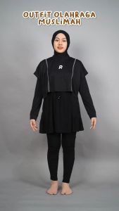 Rocella Baju Olahraga Wanita Muslim Dewasa Rokcelana Set Hijab Manset Lengan Panjang Terbaru Import