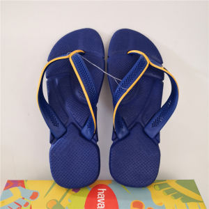 Havaianas Comfortable Natural Rubber Thong Slippers Anti-Slip Beach Sandals Lightweight Flat Heel Home Slippers for Youth And Middle-Aged