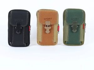 [Local Delivery] Outdoor Canvas Waist Bag Sport Casual Men Phone Purse Zipper Belt Bum Pouch