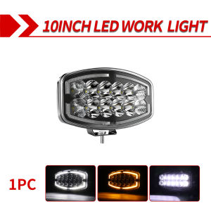 CO LIGHT 10 " LED Work Light White Amber DRL Off road Headlight Spotlight Truck Auxiliary Square Car Driving Flashing 12V 24V