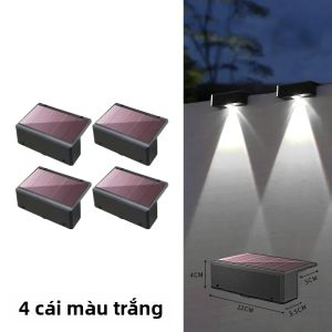 Đèn Tường Năng Lượng Mặt Trời LED Chống Thấm Nước Đèn Downlight Năng Lượng Mặt Trời Ngoài Trời Cho Sân Vườn Hàng Rào Lan Can - Đèn Năng Lượng Mặt Trời ABS Kiểu Hiện Đại