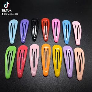 Kẹp tóc bấm/Cặp tóc mái màu sắc nổi bật siêu dễ thương style Hàn Quốc cho bé gái