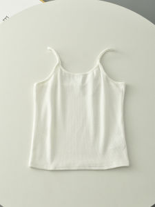 เสื้อกล้ามสลิงสั้นสีบริสุทธิ์สําหรับผู้หญิงง่ายต่อการจับคู่กับเครื่องแต่งกายใด ๆ เหมาะสําหรับฤดูร้อน RB988