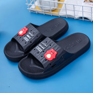 2025 New Womens Slippers Summer Outdoor Indoor Home Bath Anti-slip Soft Bottom Cartoon Sandals Flat Heel Daily Wear PVC Sole