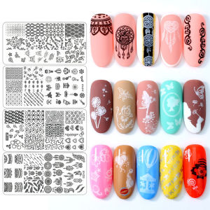 Arte Clavo Nail Art Templates Stamping Plate Design Flower Leaf Butterfly Christmas Lace Stamp Templates Plate Image Accessories