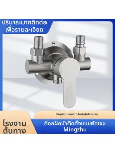 FENGHONGTAO | 304 Stainless Steel Surface Mounted Shower Set Brushed Adjustable Mixer