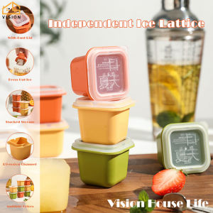 Vision 6 Cái Khay Đá Có Nắp Đậy Silicone Vuông Làm Đá Hình Khối Vuông Whisky Cocktail Cola Đông Lạnh Khuôn Làm Đá Hộp Đá Tủ Đông Thức Ăn Trẻ Em Khay Làm Đá Khuôn Làm Thạch - Lazada