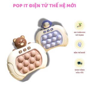 Đồ chơi máy chơi game POP IT ấn nút theo đèn nhạc giảm căng thẳng