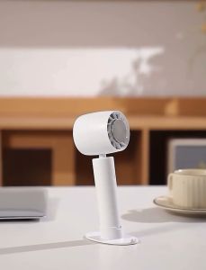 3-Speed Rechargeable USB Hand Fan with Phone Holder - 3000mAh Strong Wind Mini Fan for Office/Travel 12H Cooling (White/Blue/Pink)