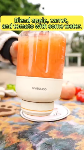 1300ml Portable Vegetable Juice Extractor - Compact Wireless Electric Blender Cup