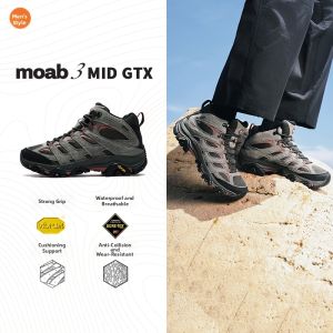 Merrell | Waterproof Slip-Resistant Men and Women Hiking Boots Mid to High Top