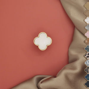 Núm Tay Cầm Bằng Đồng Bán Buôn Hình Cỏ Ba Lá Sáng Tạo Núm Vỏ Tay Cầm Tay Nắm Tủ Núm Tủ