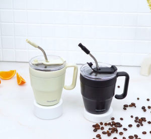 Stainless Tumblr 480 (ml) Hot and Cold BPA FREE / Botol Minum tumbler 0.4 Liter bebas BPA bisa Panas dan Dingin tahan hingga 12 JAM Termos besar Stainless steel 304 dilengkapi sedotan Sport Bottle 12 Hour Stainless Straw - Youware - Nicky
