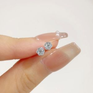 LAZO DIAMOND Mini Illusion Diamond Stud Earrings in 375/9K White Gold
