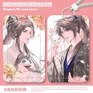 Sliding Cover Card Holder Protects Bus Card Meal Card Student ID Two Dogs Brand ABS Material Lost Proof Storage Case