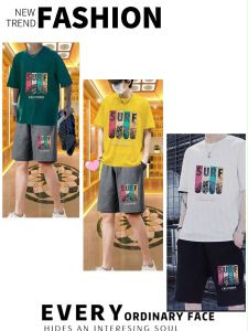 #ชุดเสื้อกับกางเกงลำลองของผู้ชาย+ราคาพิเศษ=เกิบเงินปลายทาง  สกรีนลาย SURF CALIFORNIA มีหลายสี หลายลุคให้เลือก