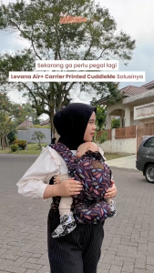 Gendongan Bayi -CUDDLEME Levana Air Carrier Print Gendongan Depan Newborn Support M Shape Adjustable