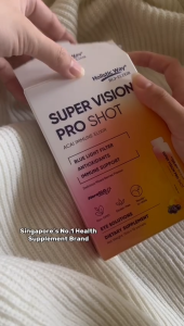 Holistic Way Bio-Elixir Super Vision Pro Shot – With Tamarillo Lutein Zeaxanthin & Acai for Vision Clarity Eye Fatigue Relief Blue Light Filter & Immunity — Halal | Vegan (10 Liquid Sachets x 15ml per box)