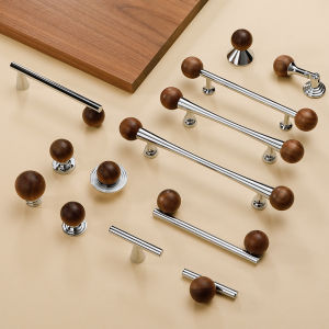 INNDUN | French Luxury Solid Wood Brass Vintage Style Cabinet Door Closet Shoe Cabinet Furniture Small Pulls