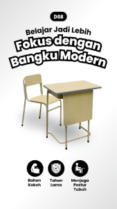 PowerD Meja Kursi Sekolah D08 - Meja sekolah | Kursi sekolah