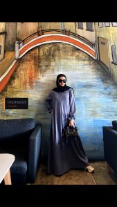 Nounes Jenny Dress Gamis Wanita Polos Matt Lady Zaraa
