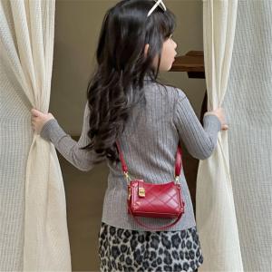 Red Childrens Quilted Crossbody Shoulder Handbag