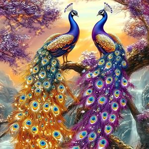 Kayou | Large Jigsaw Puzzle 500/1000 Pieces Peacock Pattern Paper Puzzles Adult Present Portable Box for Family Games Educational Toys