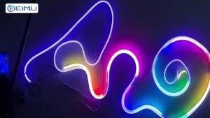 BEIMU TUYA WIFI LED Neon Strip Lights RGBIC Waterproof Voice Control Support Smart Life/Alexa For Home Outdoor Shop Decoration