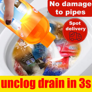 Ejen pembersih saluran paip No damage to pipes Drain Clog Remover 500ml Sink Bathroom Toilet sewer Clog remover drain pipe Drainage Pipe declogger Obat singki tersumbat 管道疏通剂
