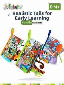 Jollybaby | Tear-Resistant Chewable Early Educational Tail Cloth Book for Babies