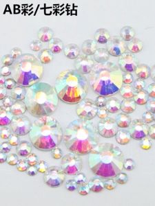 Nail Art Flat Bottom Drill Mobile Phone Stickers DIY Full Pack Rainbow Colored Synthetic Cubic Zirconia Fashion Jewelry Accessories