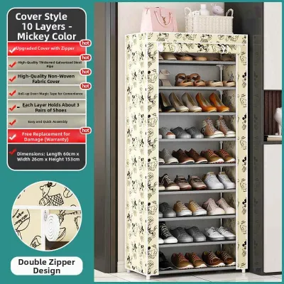 ciiemen | Thickened Stainless Steel Dust-proof Reinforced Multi-layer Shoe Rack