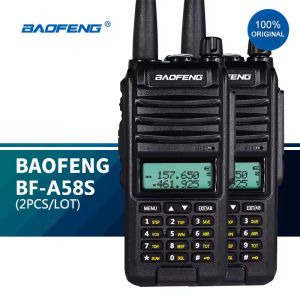 Baofeng BF-A58S Tri Band IP57 Waterproof Walkie Talkie 136-174/200-260/400-520MHz 128 Channel Portable Two Way Radio Handheld FM Transceiver CB Ham Radio Station 20km