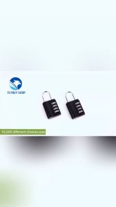 FLYBUY SHOP 1pcs Combination Lock 4 Digit Security Padlock with Key Weatherproof Design Combo Lock for School Sports or Gym Locker Employee Locker Fence Gate Case Toolbox