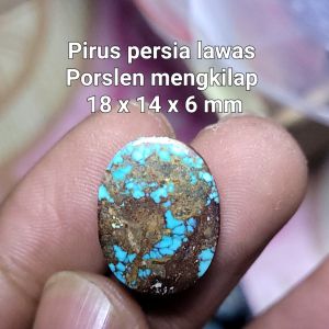 Batu akik pirus piruz viruz virus firus firuz persia lawas porslen mengkilap