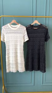 D11879 Tiff Curve Lace Simple Short Dress