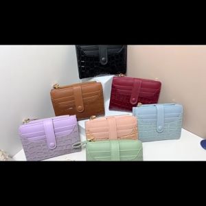 Jenny fashion PU leather short womens coin purse/Korean version multi-card slot short zipper bi-fold womens wallet