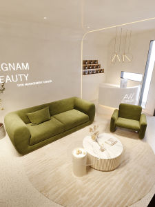 Luxurious Straight Row Sofa Rest Area Reception Beauty Salon Clothing Store Office Hotel Lobby Club Business Guest Meeting