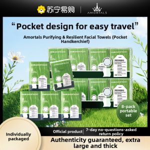 AMORTALS | Portable Disposable Face Wash Towels Handkerchiefs Pocket Size Cleansing Towels Small Pack Er Mou Tang Cosmetic Tools