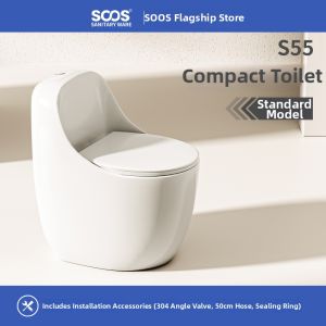 soos | Space Saving Round Egg-shaped Compact Toilet 55cm