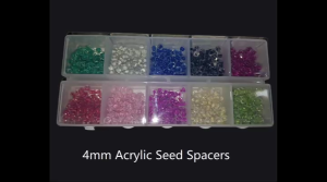 Acrylic Seed Beads 4mm Diameter for DIY Jewelry Making and Keychain Decoration