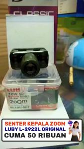 Senter Kepala Tahan 12 Jam Super Terang Lensa Bisa Di Zoom Senter Kepala 10Watt Original Headlamp LUBY L-2922 L | Senter Kepala Waterproof Cas USB Type C Rechargeable Isi Ulang Tahan Lama Laz COD Bisa Bayar di Tempat FAMOUS STAR SHOP