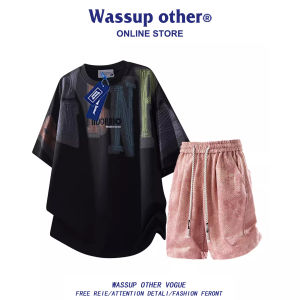 Summer Loose Casual T-shirt and Shorts Set for Men