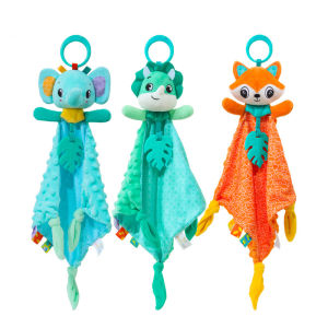 Baby Security Security Blanket Plush Toy Fox Elephant Dinosaur Soft Lovey Baby Gifts for Newborn Toddler Snuggle Plush Baby Toys
