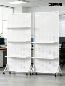 evesigar | Multifunctional Delivery Rack Display Shelving with Pegboard Design
