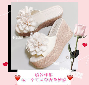 Wedding Photo Handy Gadget White Main Wedding Dress Wedding Shoes Wedding Slippers Heightened Platform Shoes 9cm Bridal Shoes Not Tired Feet