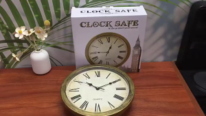 Wall Mounted Clock With Hidden Storage Door / Diversion Safe With Hidden Compartment Clock For Living Room Decor