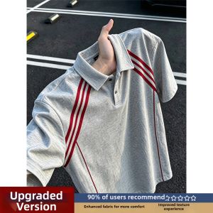 Pimp Cool Summer Striped Polo Shirt Short Sleeve